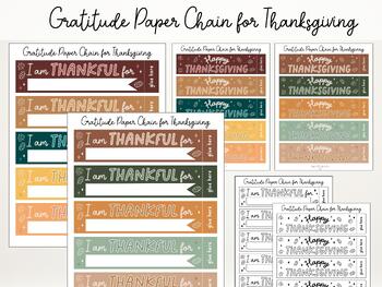 Preview of Gratitude Paper Chain | Thanksgiving Paper Chain | Giving Thanks Activity