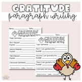 Gratitude Paragraph Writing Graphic Organizer