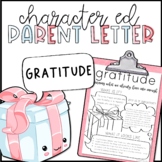 Gratitude Parent Letter | Character Education | SEL | Pare