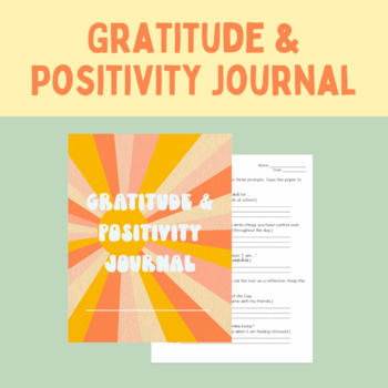 Preview of Gratitude & Positivity Journal