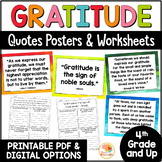 Gratitude Quotes Posters & Activities Worksheets | Charact