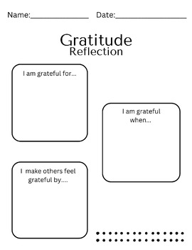 Preview of Gratitude Reflection