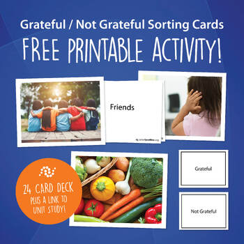 Preview of Gratitude/Sorting/Task Cards/Centers/Special Education