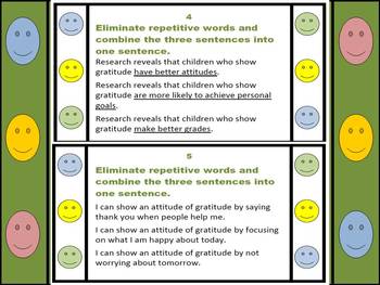 Gratitude Survey, Sentence Combining, & Literacy Center CCSS Writing
