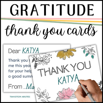 Preview of End of Year TEACHER & PARA APPRECIATION | Differentiated Thank You Cards