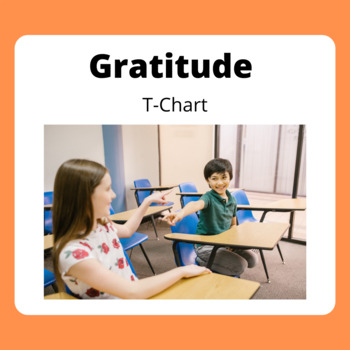 Preview of Gratitude / Thanksgiving T-Chart