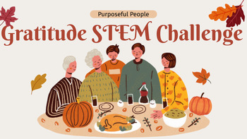 Preview of Gratitude Tower STEM Challenge (Thanksgiving)