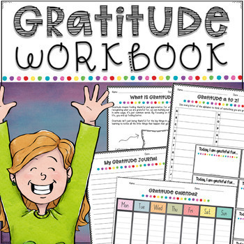 Preview of Gratitude Workbook, Journal, Activities, and Worksheets for SEL Skills