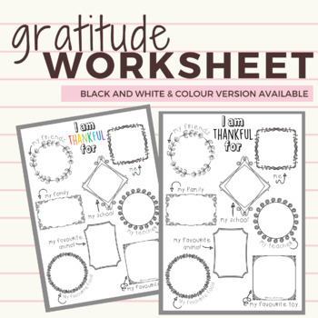 gratitude worksheet by miss robinson teachers pay teachers