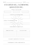 Gratitude Worksheet for Preteens, Teens, and Adults