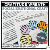 Gratitude Wreath FREEBIE | Social Emotional Learning Craft