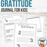 Thankfulness Journal, Teaching Gratitude Writing Prompts, 