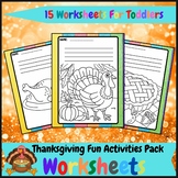 Gratitude and Coloring Thanksgiving Worksheets For Toddlers