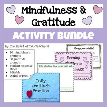 Preview of Gratitude and Mindfulness Prompts Bundle