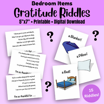 Preview of Gratitude and Mindfulness Riddles for Kids