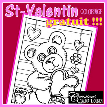 gratuit coloriage st valentin ourson by art with creations claudia loubier explication du point de vue photographie