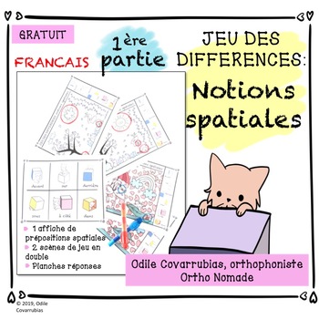 Preview of Gratuit JEU DES DIFFERENCES: Notions spatiales 1ère partie