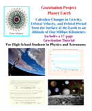 Gravitation Project 1 - Planet Earth - For Honors and AP Physics 1 HS Students
