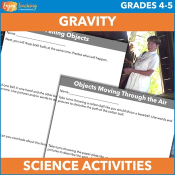 Preview of Gravity Activities - Experiments, Labs, Discrepant Event, Argument NGSS 5-PS2-1