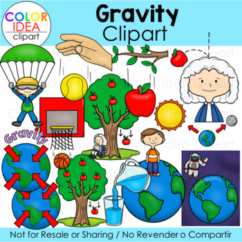 Gravity Clip Art by Color Idea | Teachers Pay Teachers