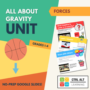 Preview of Gravity Force HyperDoc - Grade 2 BC Science