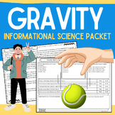 Gravity: Informational Force & Motion Reading Passage, Wor