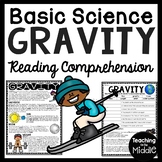 Gravity Informational Text Reading Comprehension Worksheet