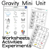 Gravity Mini Unit Worksheets Activities Experiments