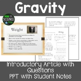 Gravity PPT and Student Note Sheets