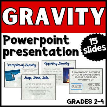 Preview of Gravity Powerpoint and Quiz - Editable - Forces - Digital and Print