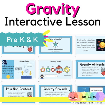 Preview of Gravity Science Lesson - Google Slides & Nearpod Ready - Editable