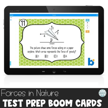 Preview of Gravity Science Test Prep Boom Cards - Forces in Nature