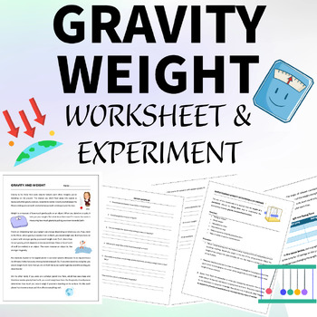 Preview of Gravity Printable Worksheet Experiment with Extensions 6th 7th 8th Grade Physics