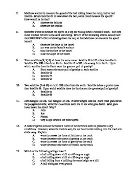 Gravity Worksheet by Lauren Mayberry | Teachers Pay Teachers