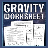 Gravity Worksheet Gravitational Interactions MS-PS2-4 and 