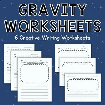 Preview of Gravity Worksheets, Creative Gravity Writing Prompt