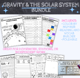 Gravity and Solar System Activity BUNDLE,Reading Worksheet