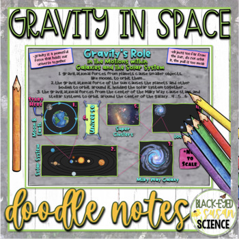 Preview of Gravity in Space Doodle Notes & Quiz