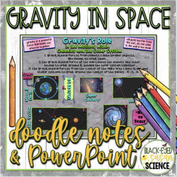 Preview of Gravity in Space Doodle Notes & Quiz + PowerPoint