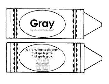 Preview of Gray Color Word Book