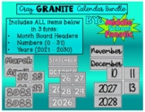Gray Granite Calendar Bundle