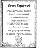 Gray Squirrel - Printable Poem for Kids