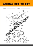 Gray and White Cute Dot To Dot Activity Worksheet