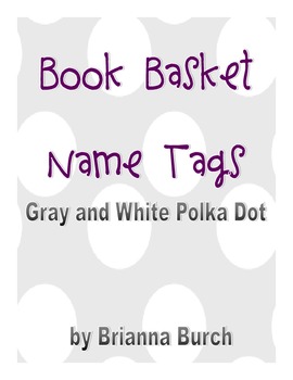 Preview of Gray and White Theme Book Basked Tags