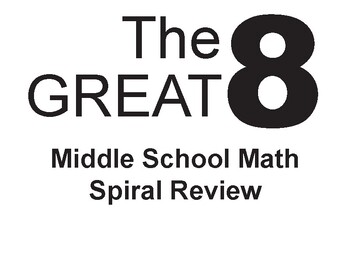 Preview of Great 8: Middle School Math Spiral Review