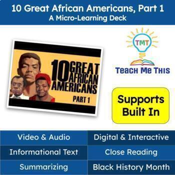 Preview of Great African Americans Part 1 Informational Text Reading Passages & Activities