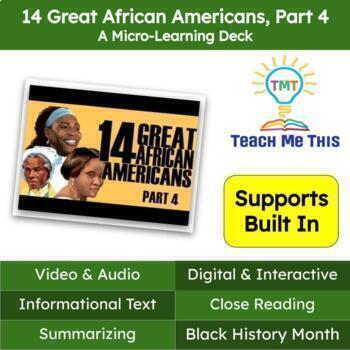 Preview of Great African Americans Part 4 Informational Text Reading Passages & Activities