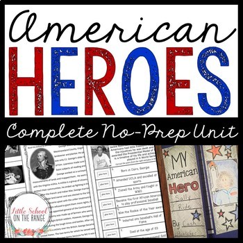 Preview of American Heroes No-Prep Unit (Biographies)
