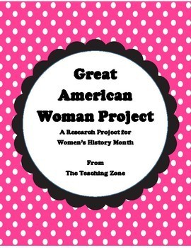 Preview of Great American Women Project for Women's History Month Updated and Improved!