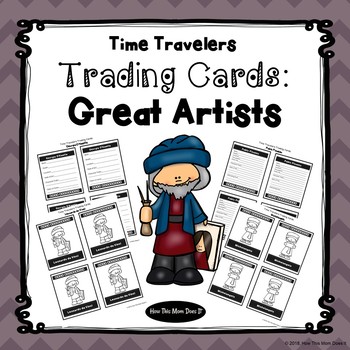 Preview of Great Artist Biography Research Trading Cards